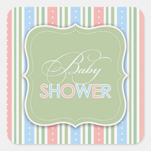 Carré Sticker baby shower (Devant)
