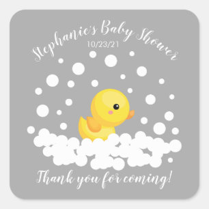 Carré Sticker Baby shower en caoutchouc mou Favoriser
