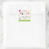 Carré Sticker Baby shower fille bébé en tissu mignon (Sac)