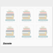 Carré Sticker Baby shower livre (Feuille)