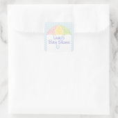 Carré Sticker Baby shower parapluie Lacy (Sac)