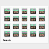 Carré Sticker Be Here Now (Feuille)