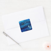 Carré Sticker "Big Blue Whale" (Enveloppe)