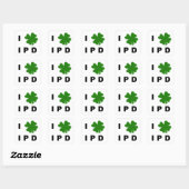 Carré Sticker blanc IPD Shamrock (Feuille)