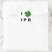 Carré Sticker blanc IPD Shamrock (Sac)