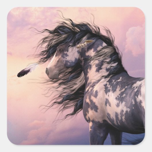 Carré Sticker bleu Cherokee (Devant)