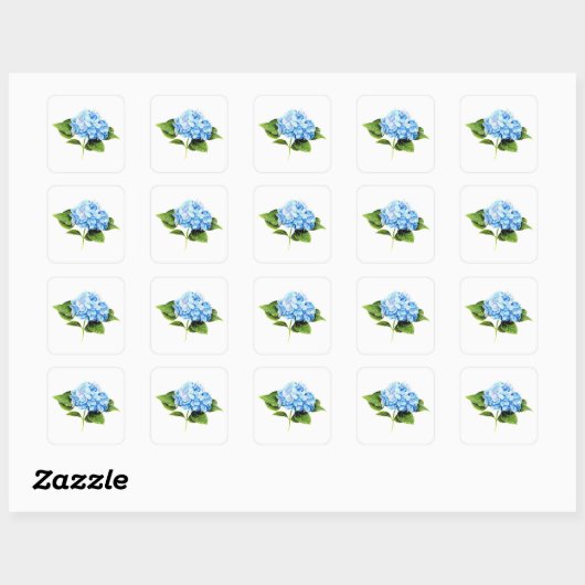 Carré Sticker Blue Hydrangea (Feuille)
