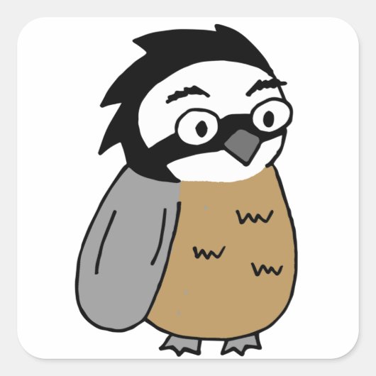 Carré Sticker Bobwhite de logique de recouvrement (Devant)