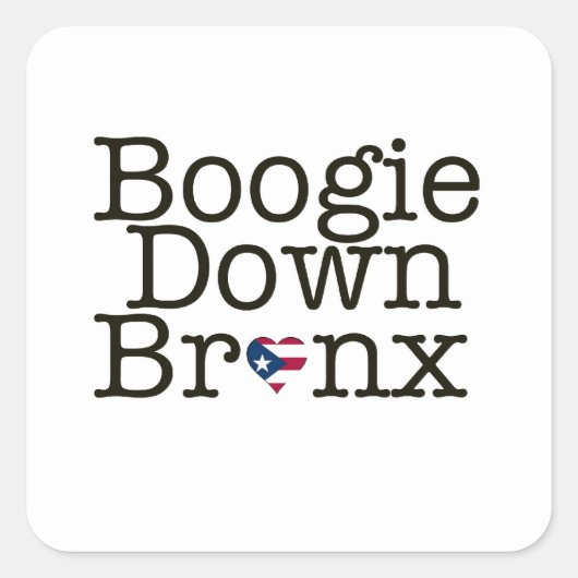 Carré Sticker Boogie Down Bronx (Devant)
