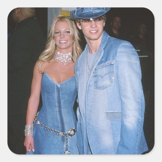 Carré Sticker Britney Spears & Justin Timberlake  (Devant)