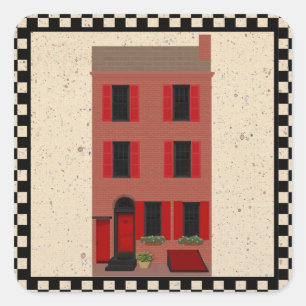 Carré Sticker Brownstone
