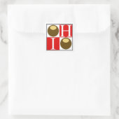 Carré Sticker Buckeye Nut Ohio Fière (Sac)