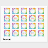 Carré Sticker Buffet Sunburst Strited Rainbow (Feuille)