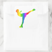 Carré Sticker Bunter Eiskunstlauf Regenbogen (Sac)