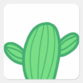 Carré Sticker Cactus personnalisable (Devant)