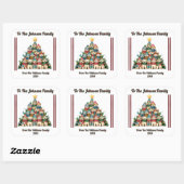 Carré Sticker cadeau de Noël (Feuille)