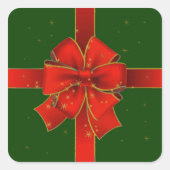 Carré Sticker cadeau de Noël (Devant)