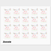 Carré Sticker cadeau de Noël coloré (Feuille)