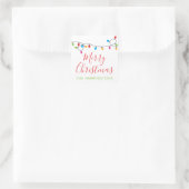 Carré Sticker cadeau de Noël coloré (Sac)
