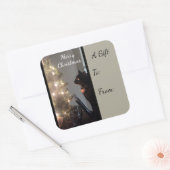 Carré Sticker cadeau de Noël Joie Calico (Enveloppe)