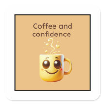 Sticker Café Et Confiance