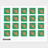 Carré Sticker Carte Iran (Feuille)