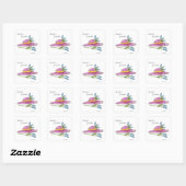 Carré Sticker Casquette rose (Feuille)
