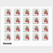 Carré Sticker Chant de Noël Joyeux (Feuille)