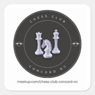Carré Sticker - Chess Club Concord NC