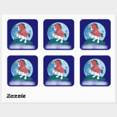 Carré Sticker Cheval Prancer Lune (Feuille)