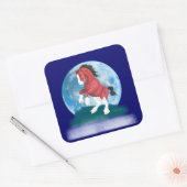 Carré Sticker Cheval Prancer Lune (Enveloppe)