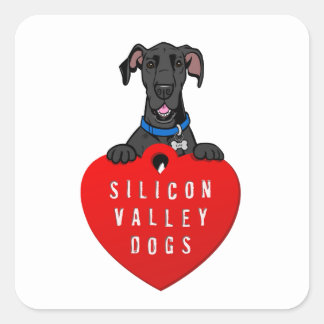 Carré Sticker Chiens de Silicon Valley