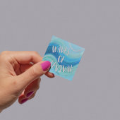 Carré Sticker chrétien Aqua et Seafoam Waves