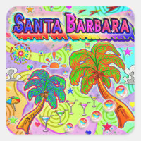 Sticker cible de vacances père Noël Barbara