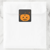 Carré Sticker Citrouille Halloween (Sac)