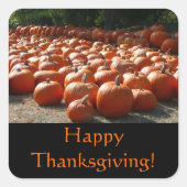 Carré Sticker citrouille Patch Thanksgiving (Devant)