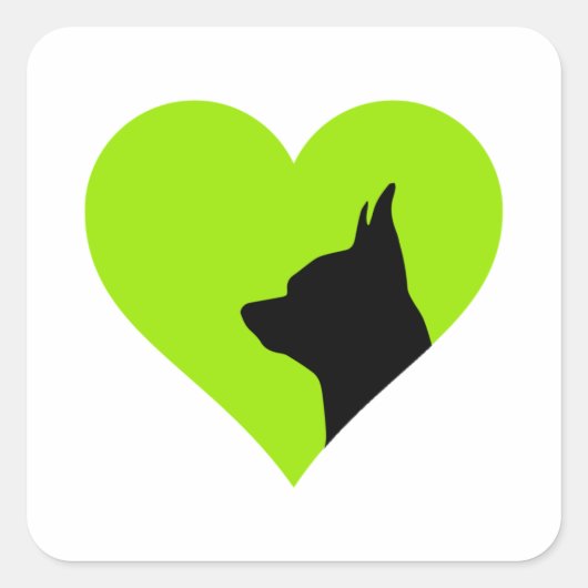 Carré Sticker Classic Round Chihuahua (Devant)