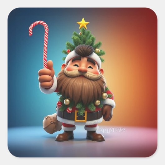 Carré Sticker classique (Devant)