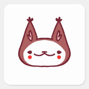 Carré Sticker Clown Cat