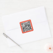Carré Sticker CODE QR corail (Enveloppe)