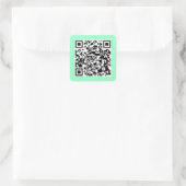 Carré Sticker CODE QR vert Mint (Sac)