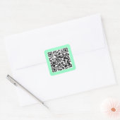 Carré Sticker CODE QR vert Mint (Enveloppe)