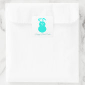 Carré Sticker Coeur Rabbit de Pâques (Sac)