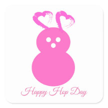 Sticker Coeur Rabbit Joyeux Hop Day
