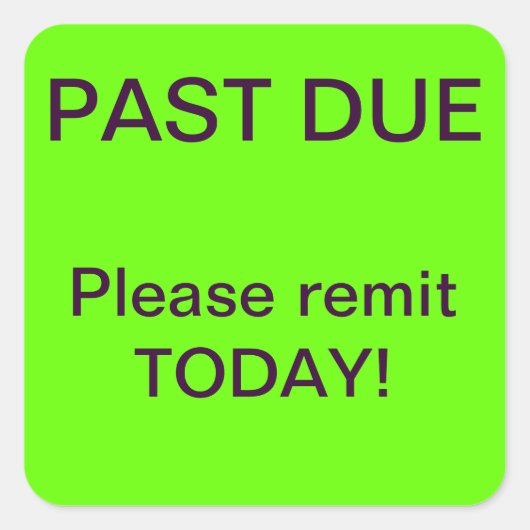 Carré Sticker Collections DUE PAST (Devant)