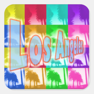 Carré Sticker "Coloring Los Angeles 1"