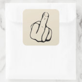 Carré Sticker comique du doigt moyen (Sac)