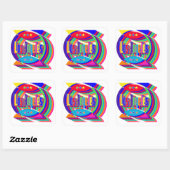 Carré Sticker compo 2 couleur de Los Angeles (Feuille)