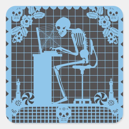 Carré Sticker Computadora Muerto (Devant)