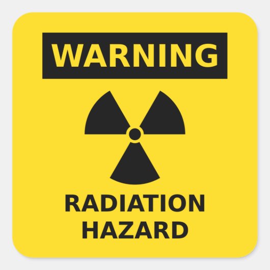 Carré Sticker contre le risque de rayonnement (Devant)